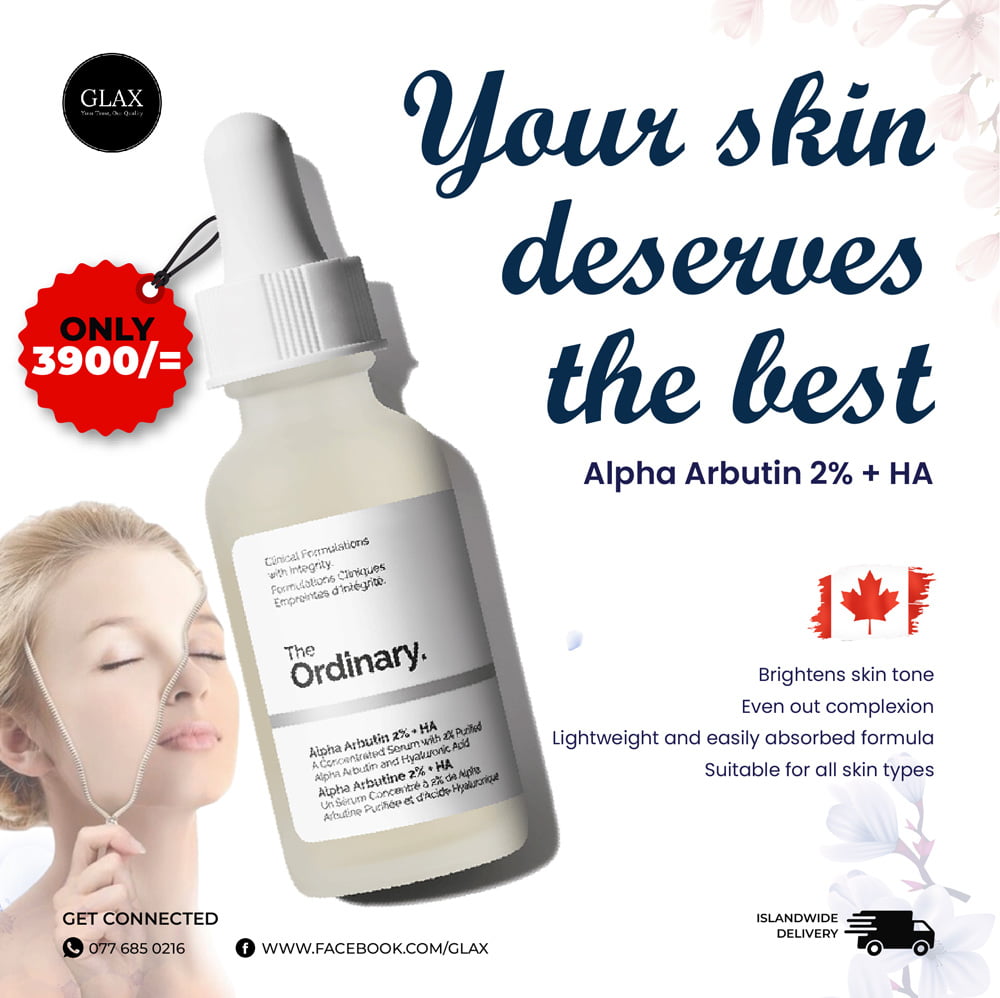 100% plant-Derived Squalane Alpha Arbutin 2 HA